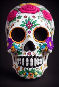 Painted skull